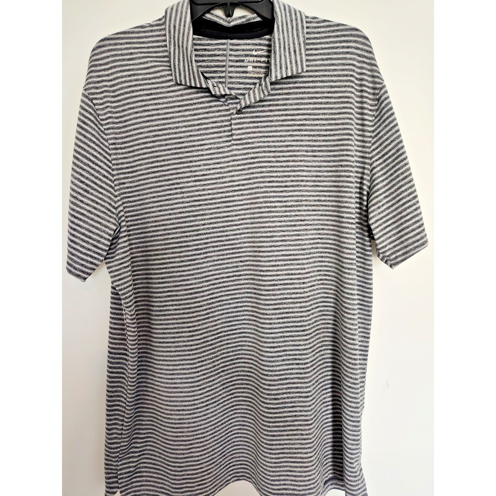Nike Dri Fit Core Stripe Golf Pro Tiger Woods Collection Lrg